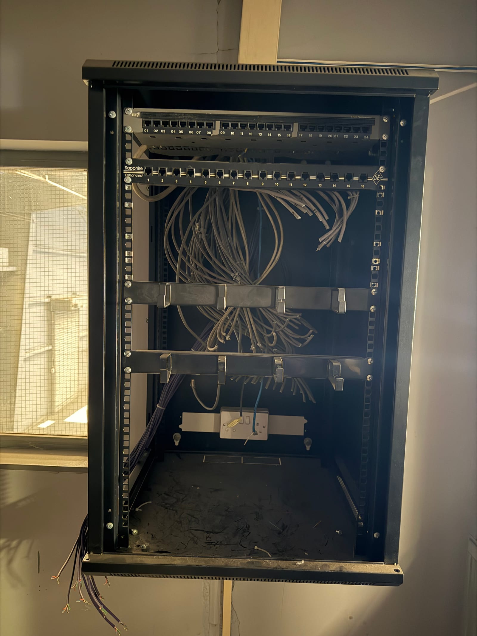 The original cabinet before the installation work.