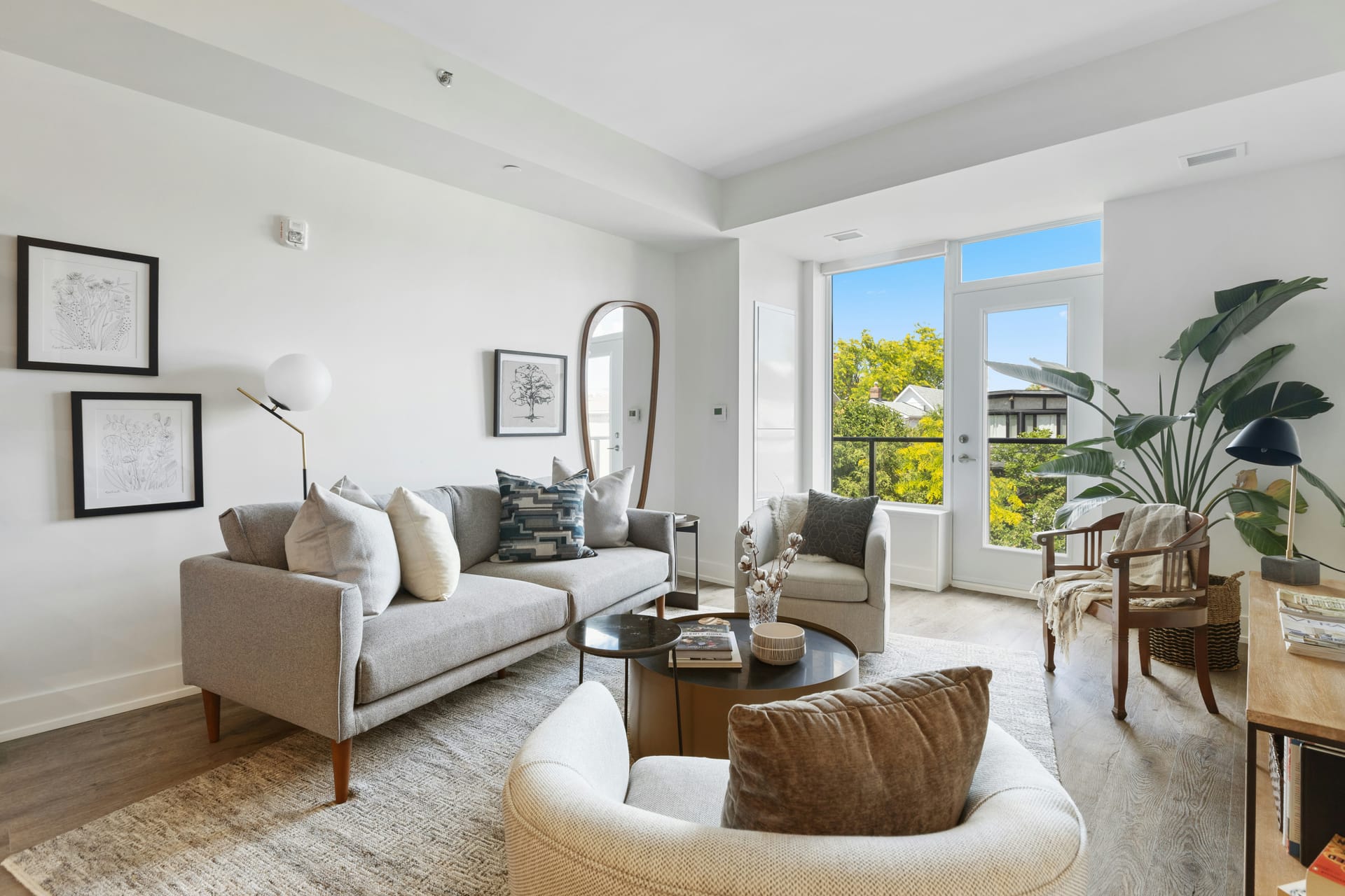 A bright, comfortable living room